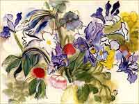 Raul Dufy, Poppies and Irises